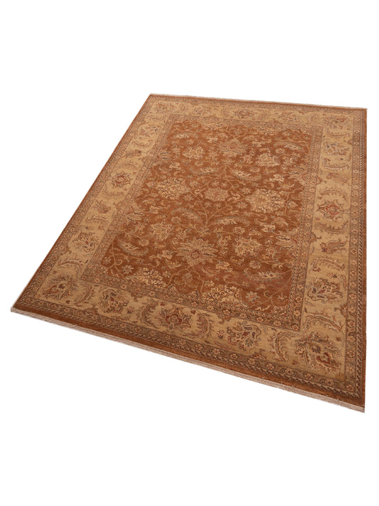 Zardun Copper Ivory 8.10x11.8 Hand Knotted Rug