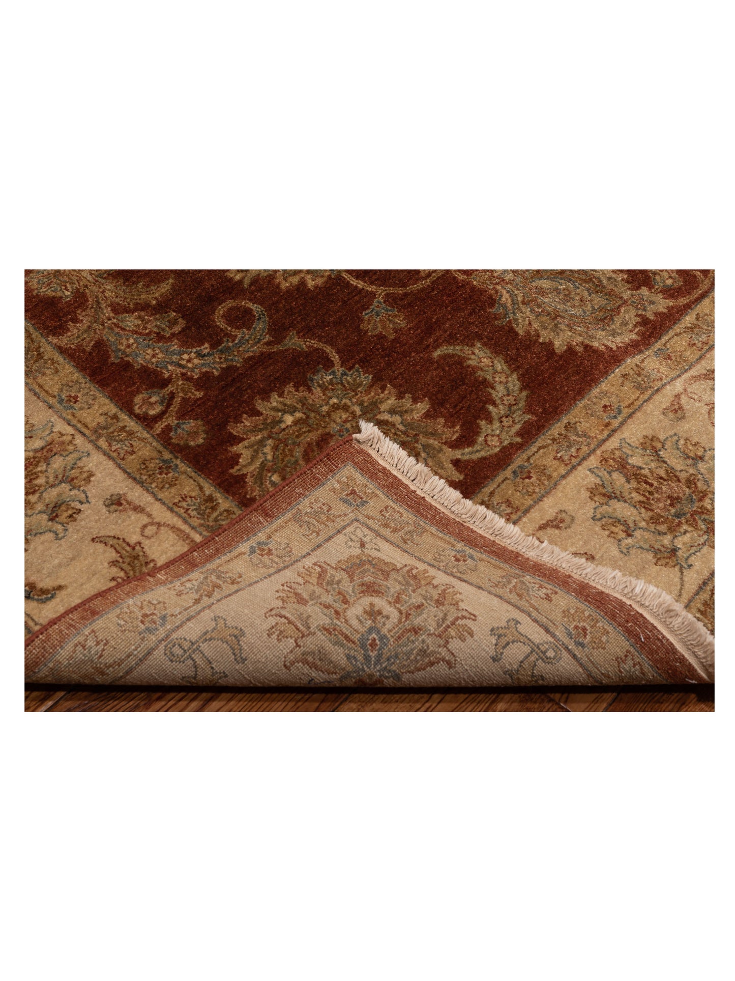 Zardun Rust Ivory 8.1x9.11 Hand Knotted Rug
