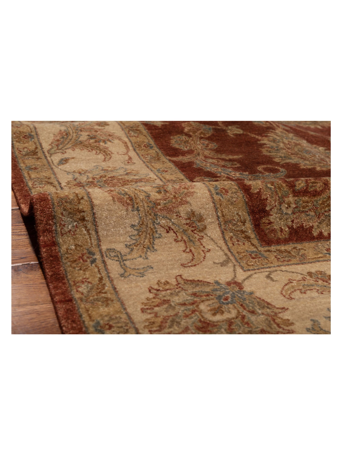 Zardun Rust Ivory 8.1x9.11 Hand Knotted Rug