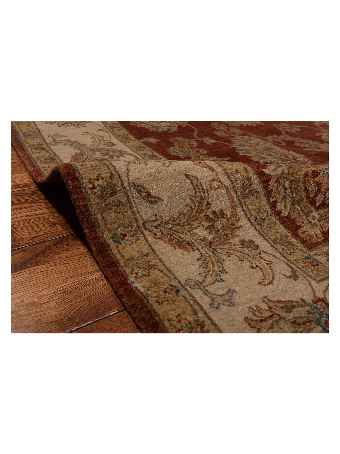 Corvella Rust Ivory 8x10 Hand Knotted Rug