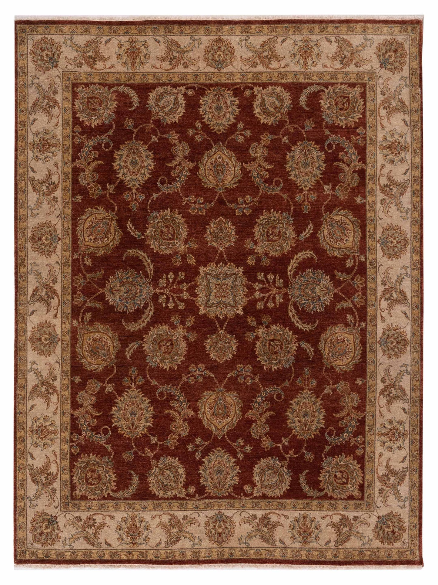 Rajpur Crown  Rust Ivory Traditional