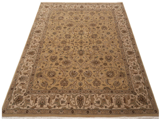 Imperen Gold Ivory 8.1x10 Hand Knotted Rug