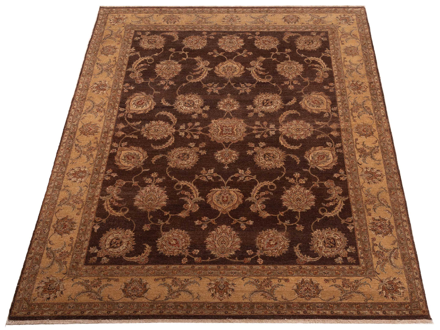 Javhera Plum Gold 8.10x11.8 Hand Knotted Rug