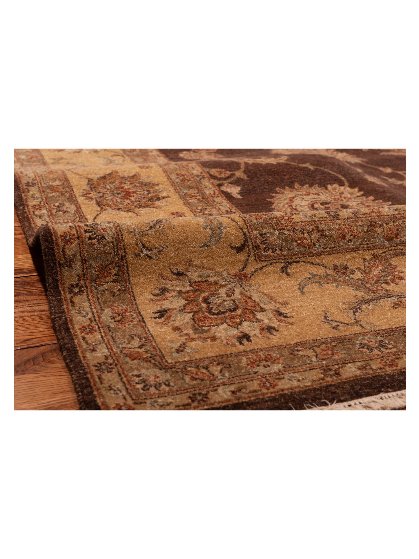Javhera Plum Gold 8.10x11.8 Hand Knotted Rug