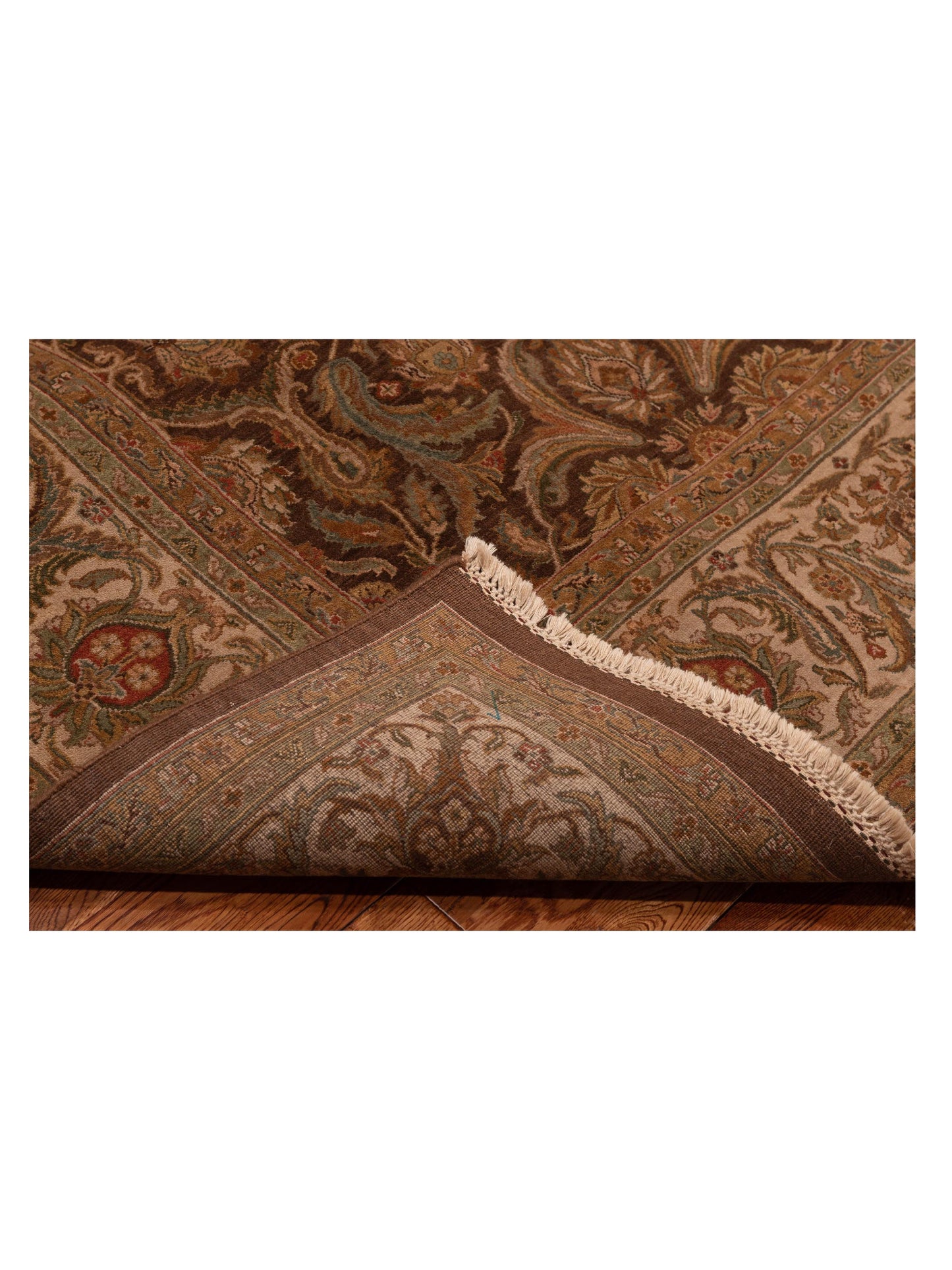 Corvella Brown Ivory 8.9x11.9 Hand Knotted Rug