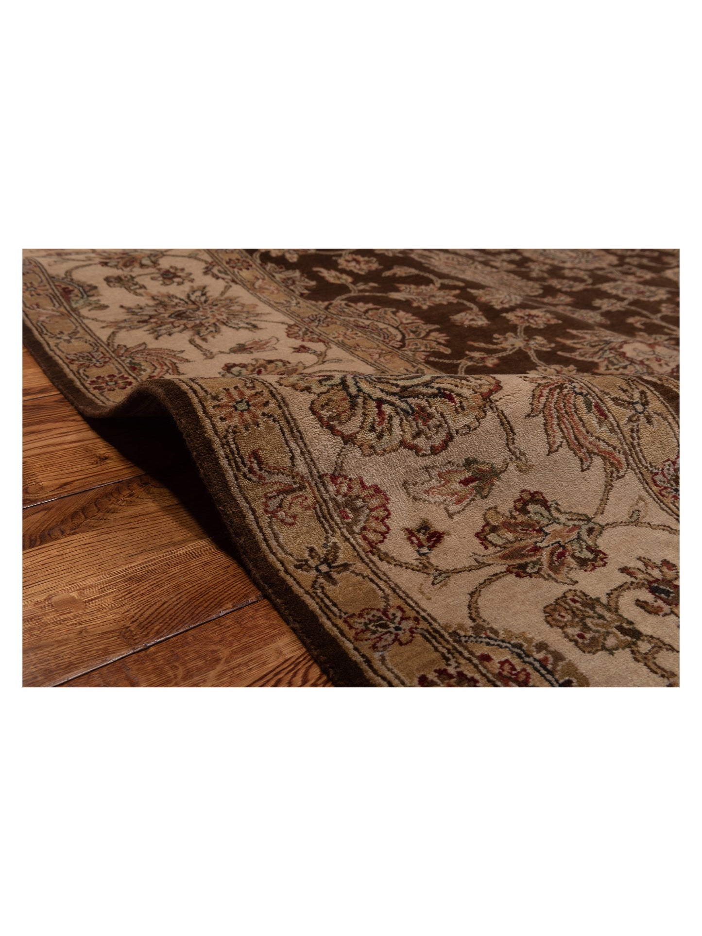 Corvella Brown Ivory 7.10x10 Hand Knotted Rug