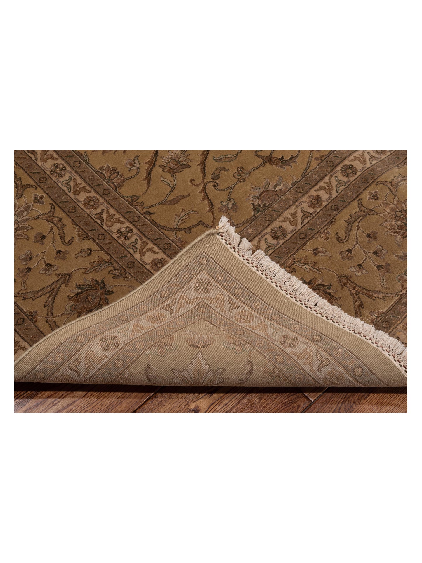 Javira Silk Gold Gold 8.10x12 Hand Knotted Rug