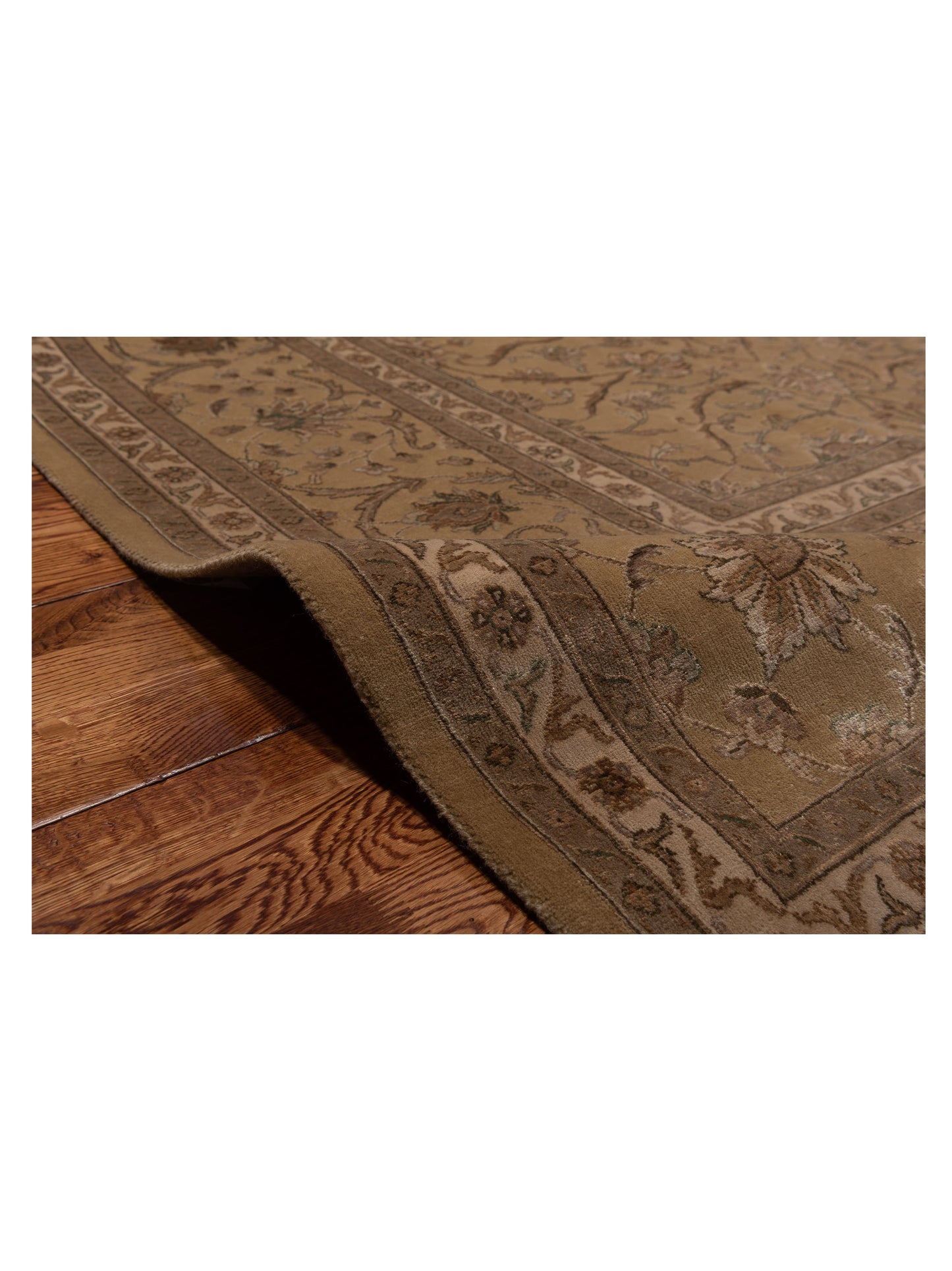 Javira Silk Gold Gold 8.10x12 Hand Knotted Rug