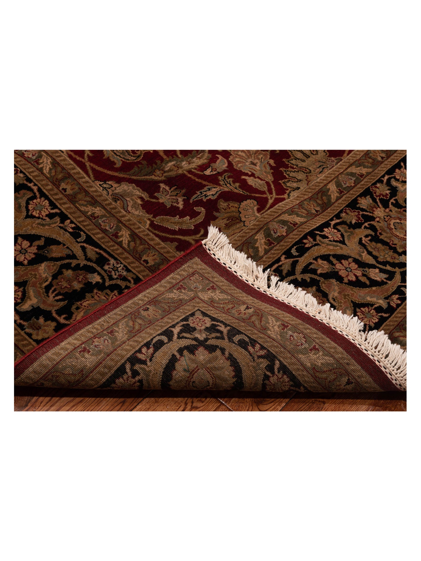 Corvella Red Black 9.1x12.6 Hand Knotted Rug