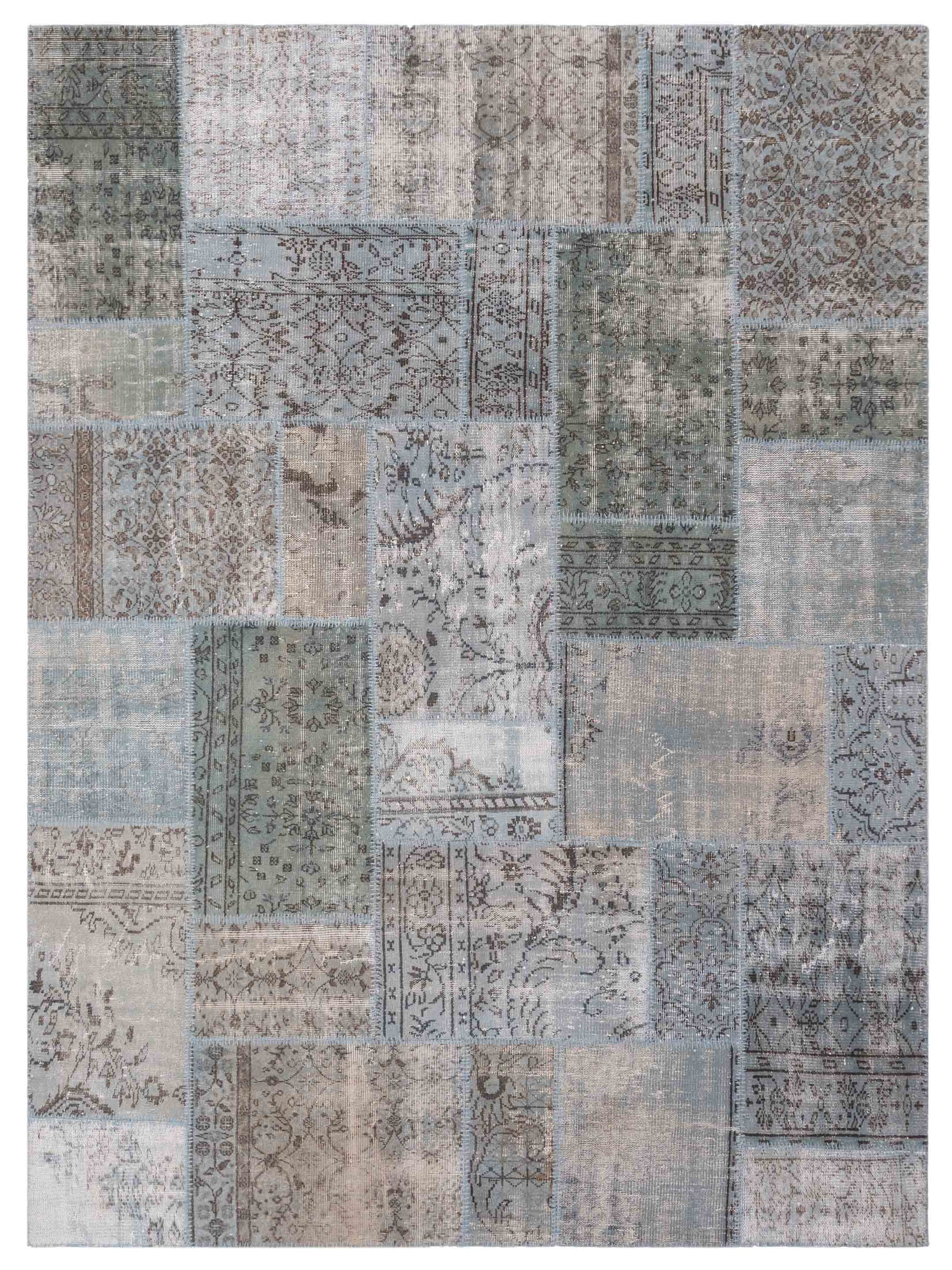 Pasha Turkish Vestige Patchwork  Blue  Contemporary