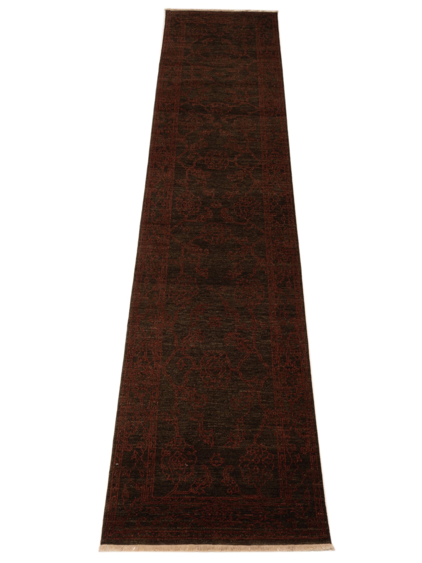 Elowen Charcoal Charcoal 3x13.9 Hand Knotted Rug