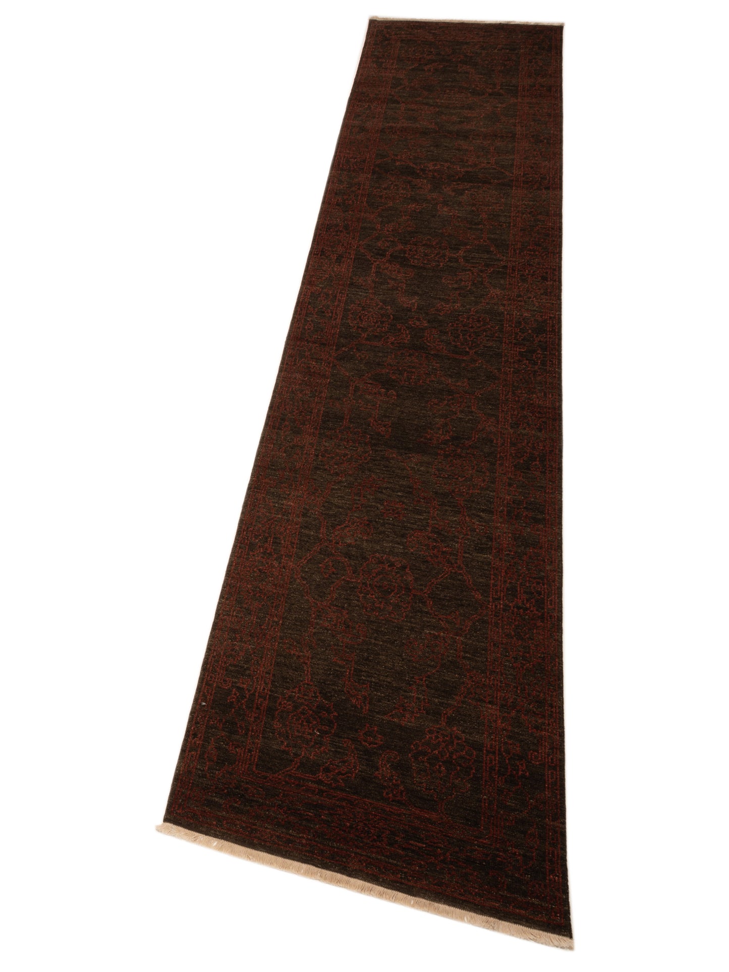 Elowen Charcoal Charcoal 3x13.9 Hand Knotted Rug