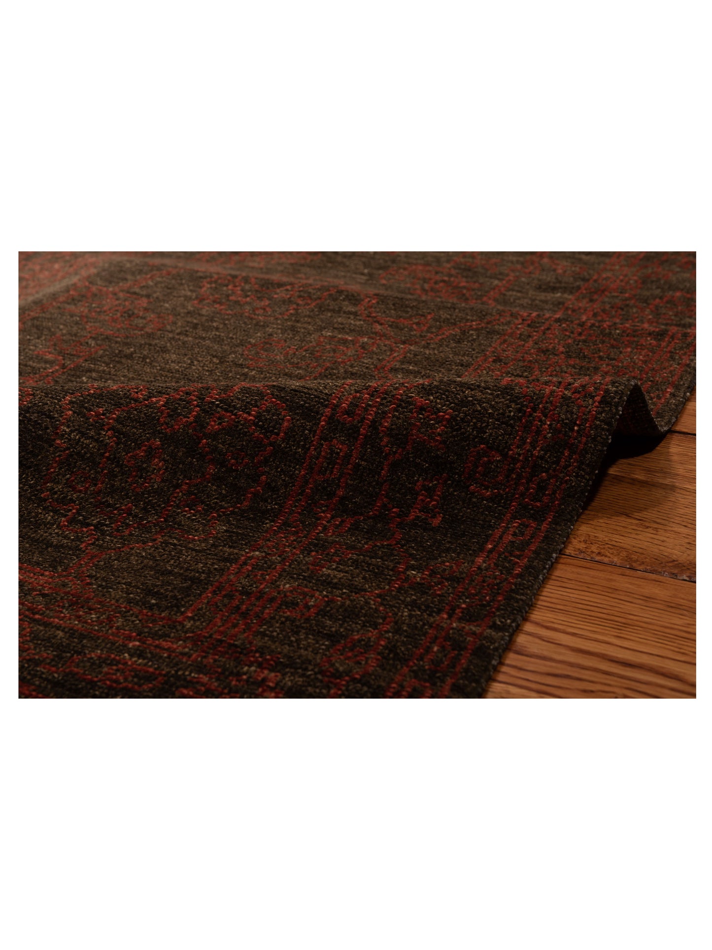 Elowen Charcoal Charcoal 3x13.9 Hand Knotted Rug