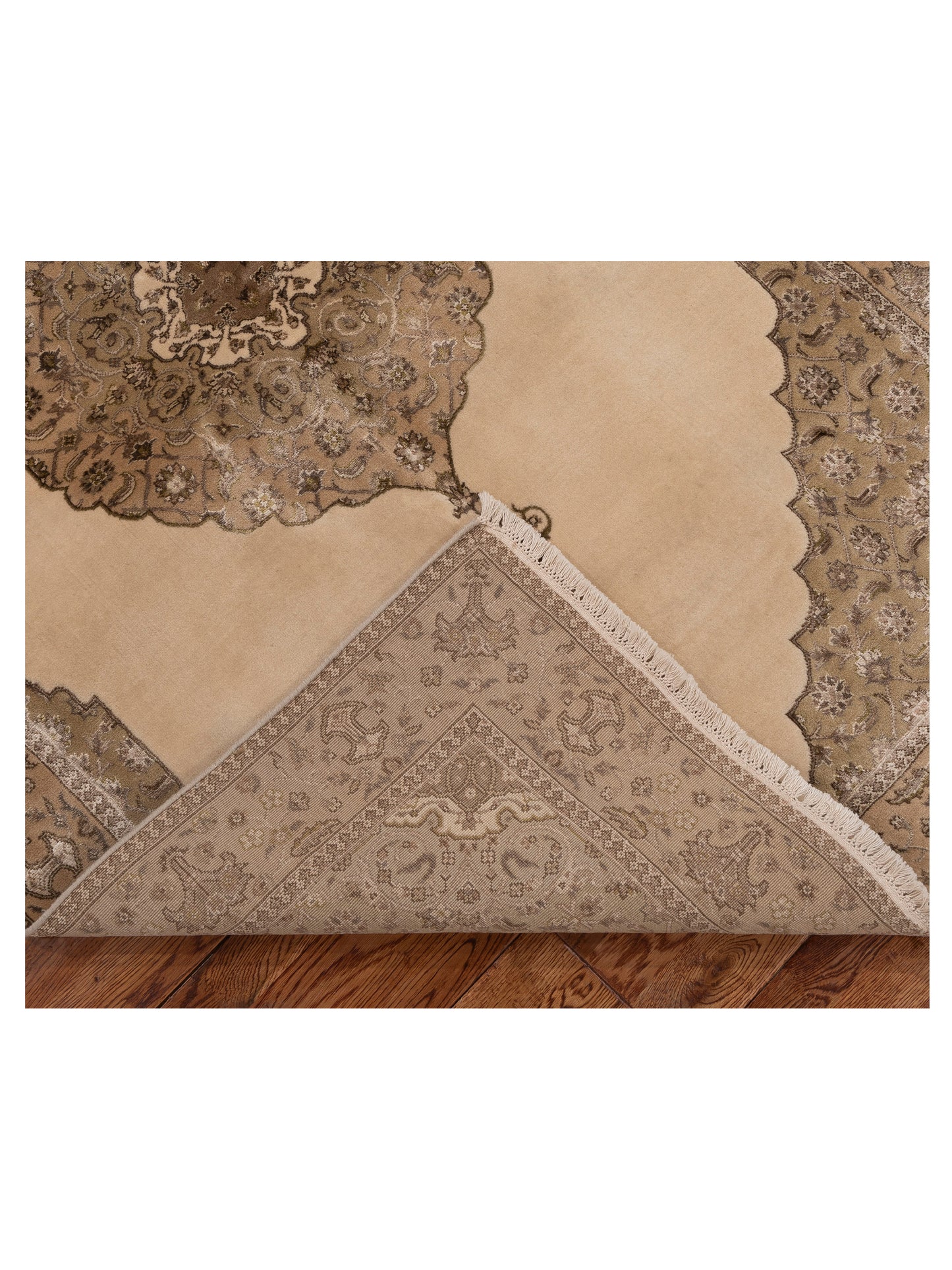 Javira Ivory Beige 4.1x6.4 Hand Knotted Rug