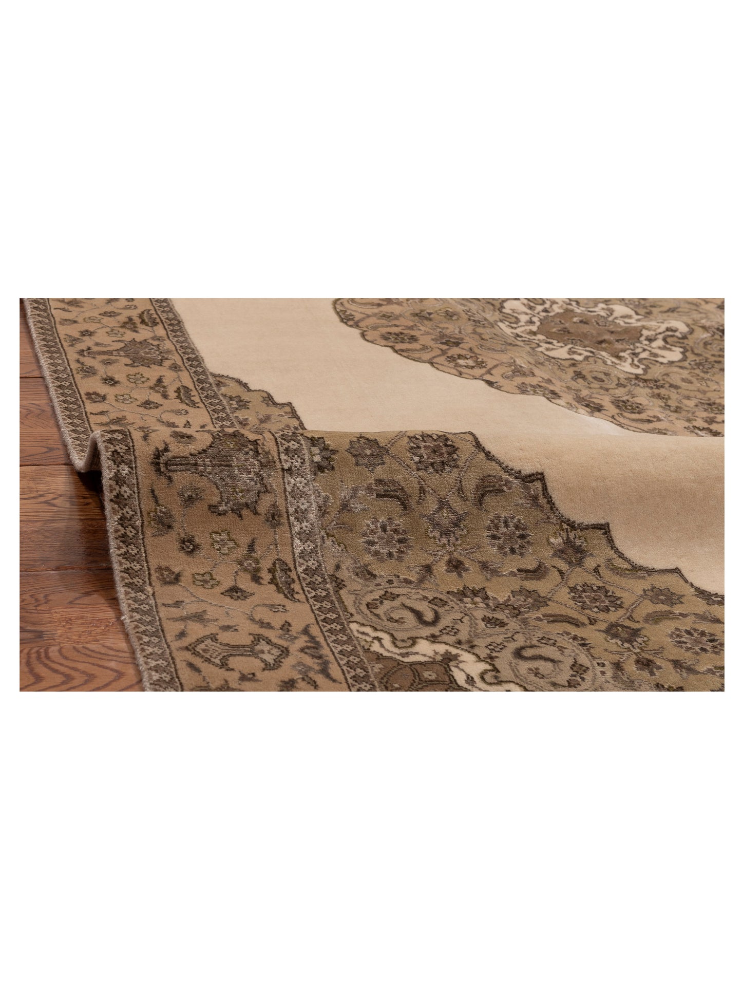 Javira Ivory Beige 4.1x6.4 Hand Knotted Rug