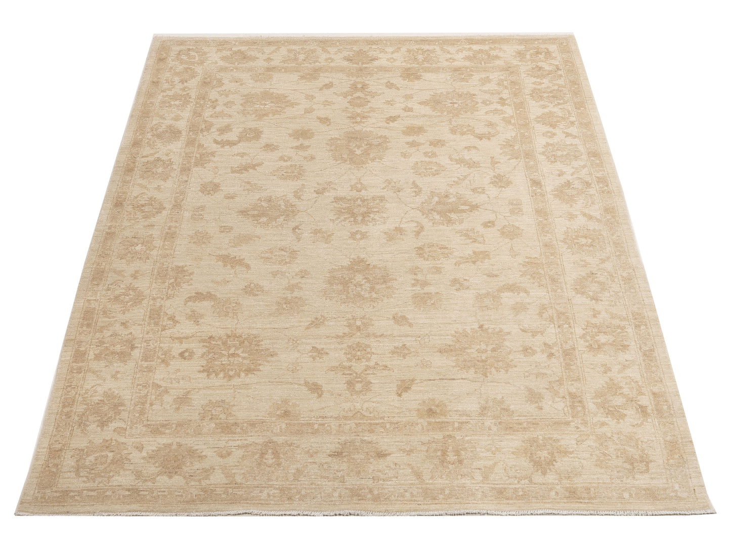 Sabira Ivory Ivory 6.3x8.9 Hand Knotted Rug