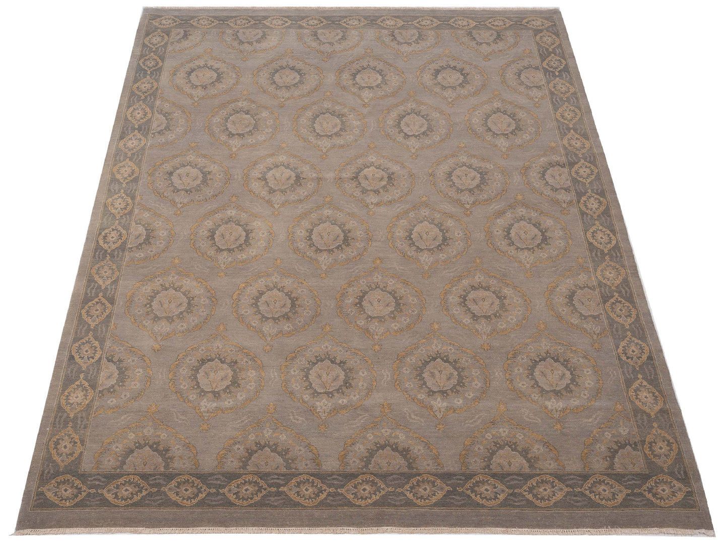 Corvella Silver Green 9x12.3 Hand Knotted Rug