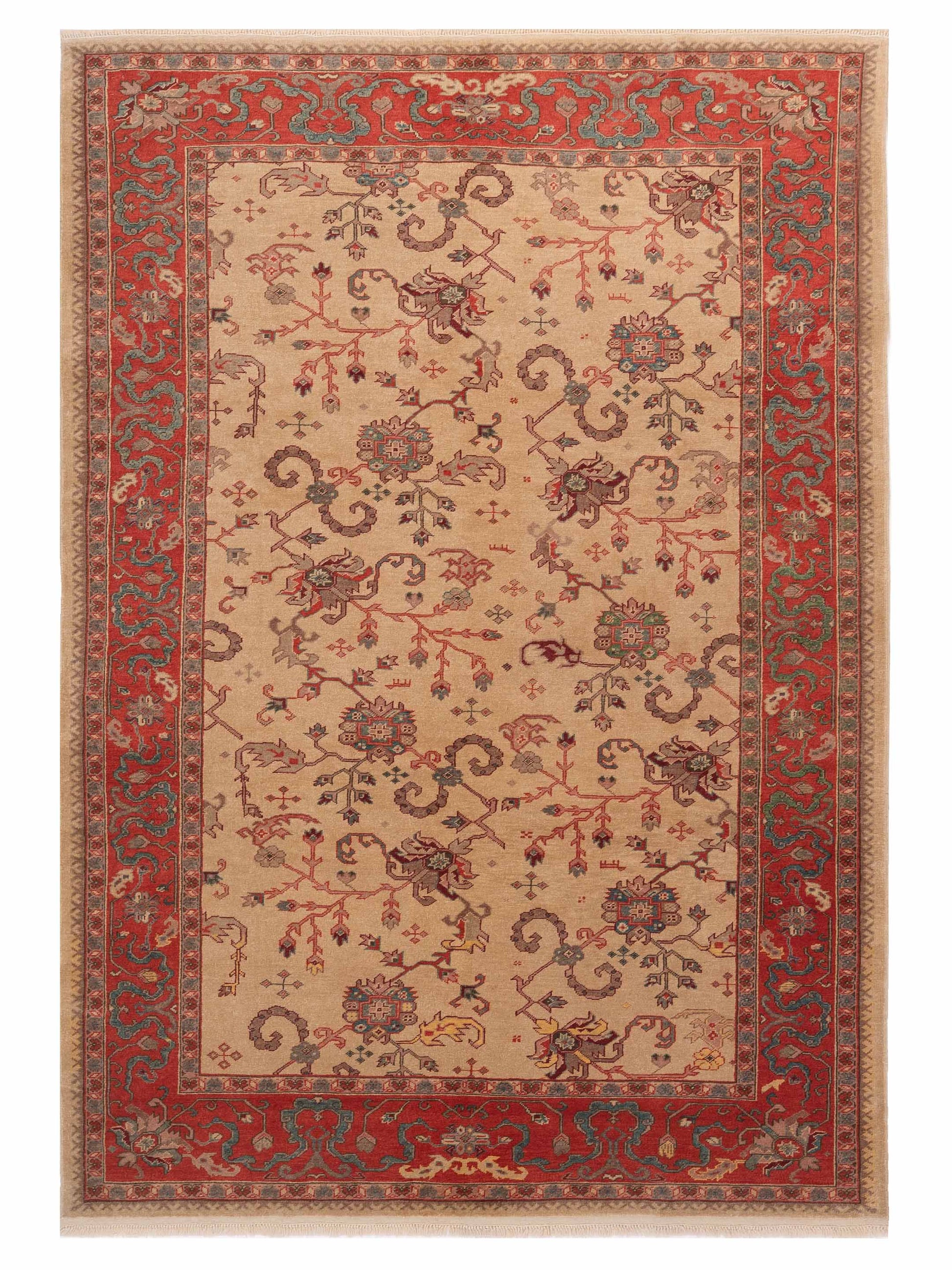 Pasha Antique Loom  Ivory Rust Traditional