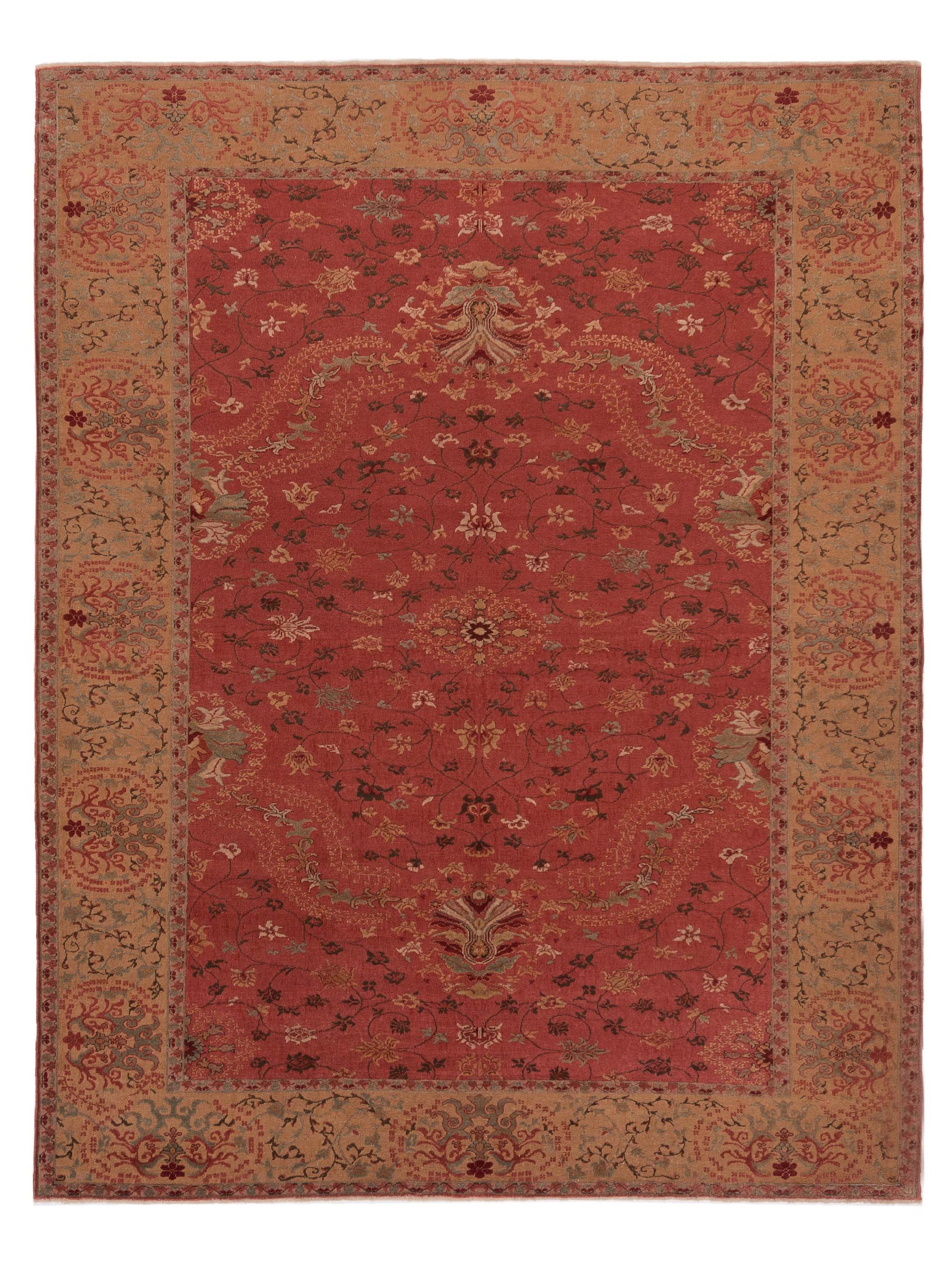 Pasha Antique Loom  Pink Gold Traditional