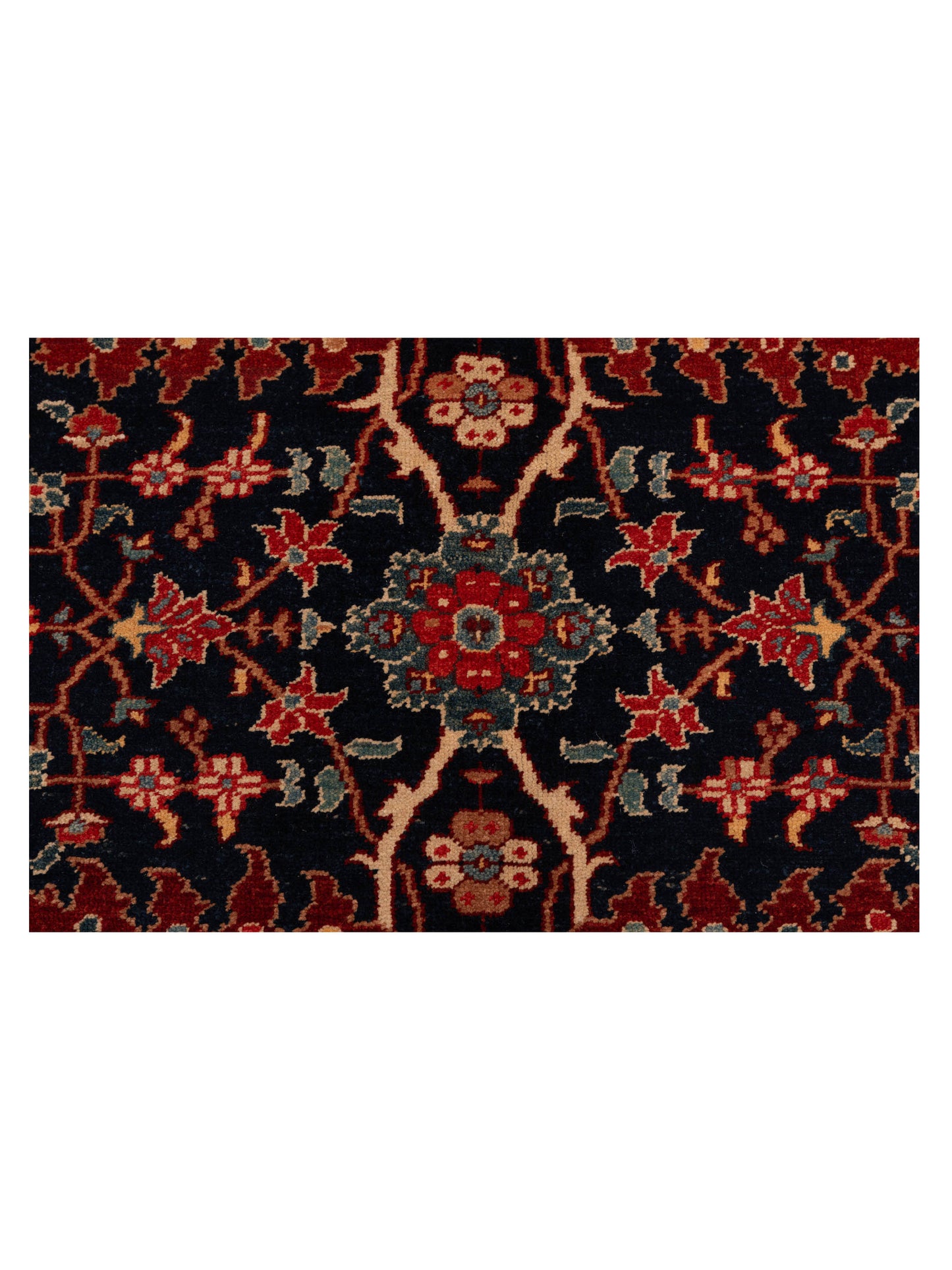 Antiqua Loom Navy Red 6.8x10 Hand Knotted Rug