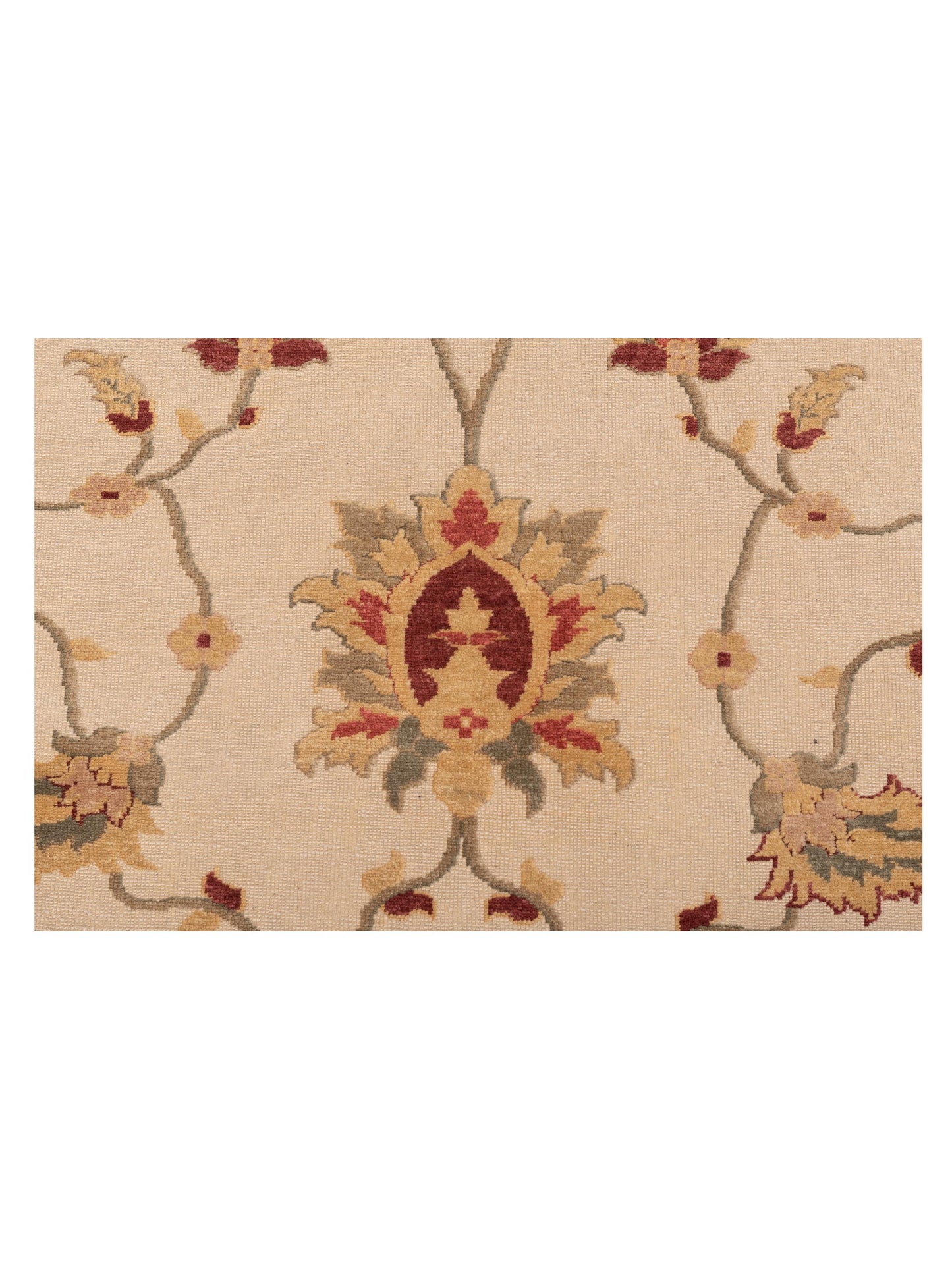 Antiqua Loom Ivory Rust 9.2x12 Hand Knotted Rug