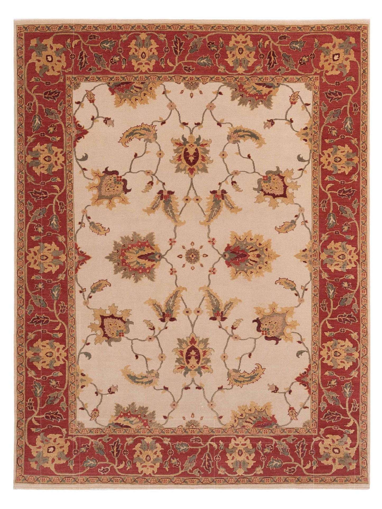 Pasha Antique Loom  Ivory Rust Traditional