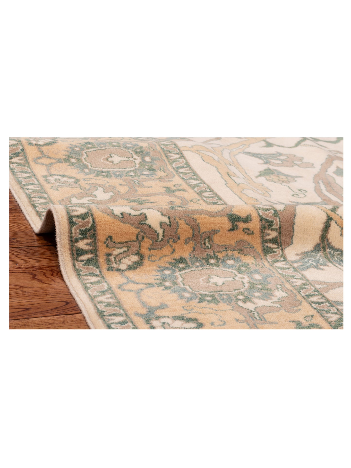 Antiqua Loom Ivory Gold 6.9x9.5 Hand Knotted Rug