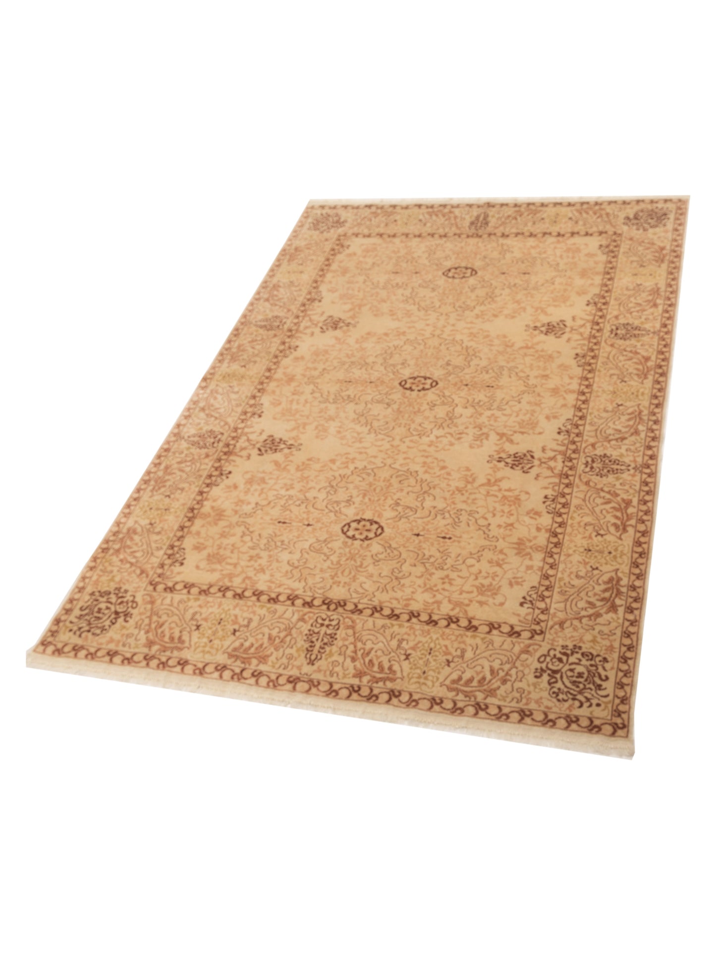 Antiqua Loom Beige Beige 6.8x9.7 Hand Knotted Rug