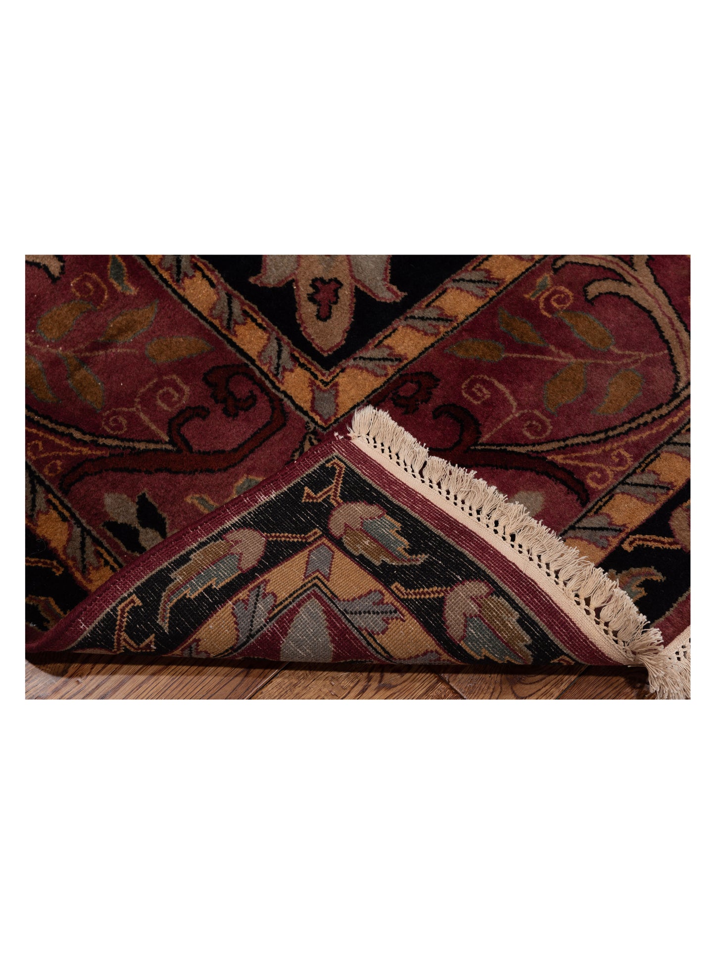 Mehvara Black Plum 8x10.1 Hand Knotted Rug