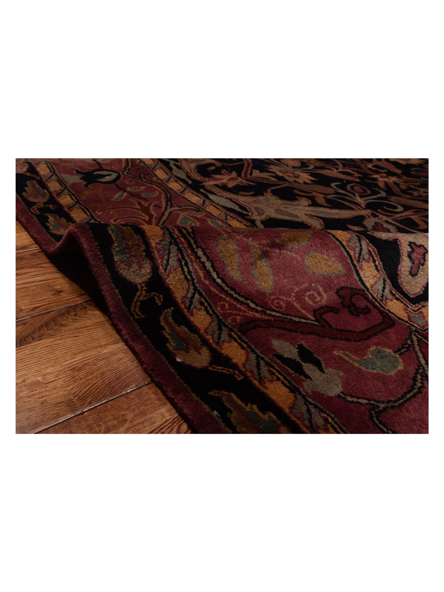 Mehvara Black Plum 8x10.1 Hand Knotted Rug