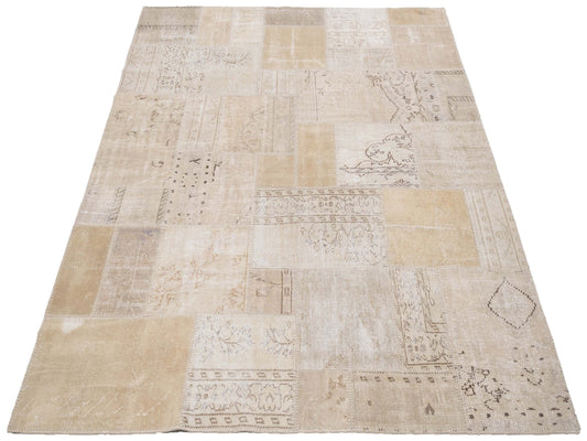 Patchwork Natural 8.3x9.10 Hand Knotted Rug