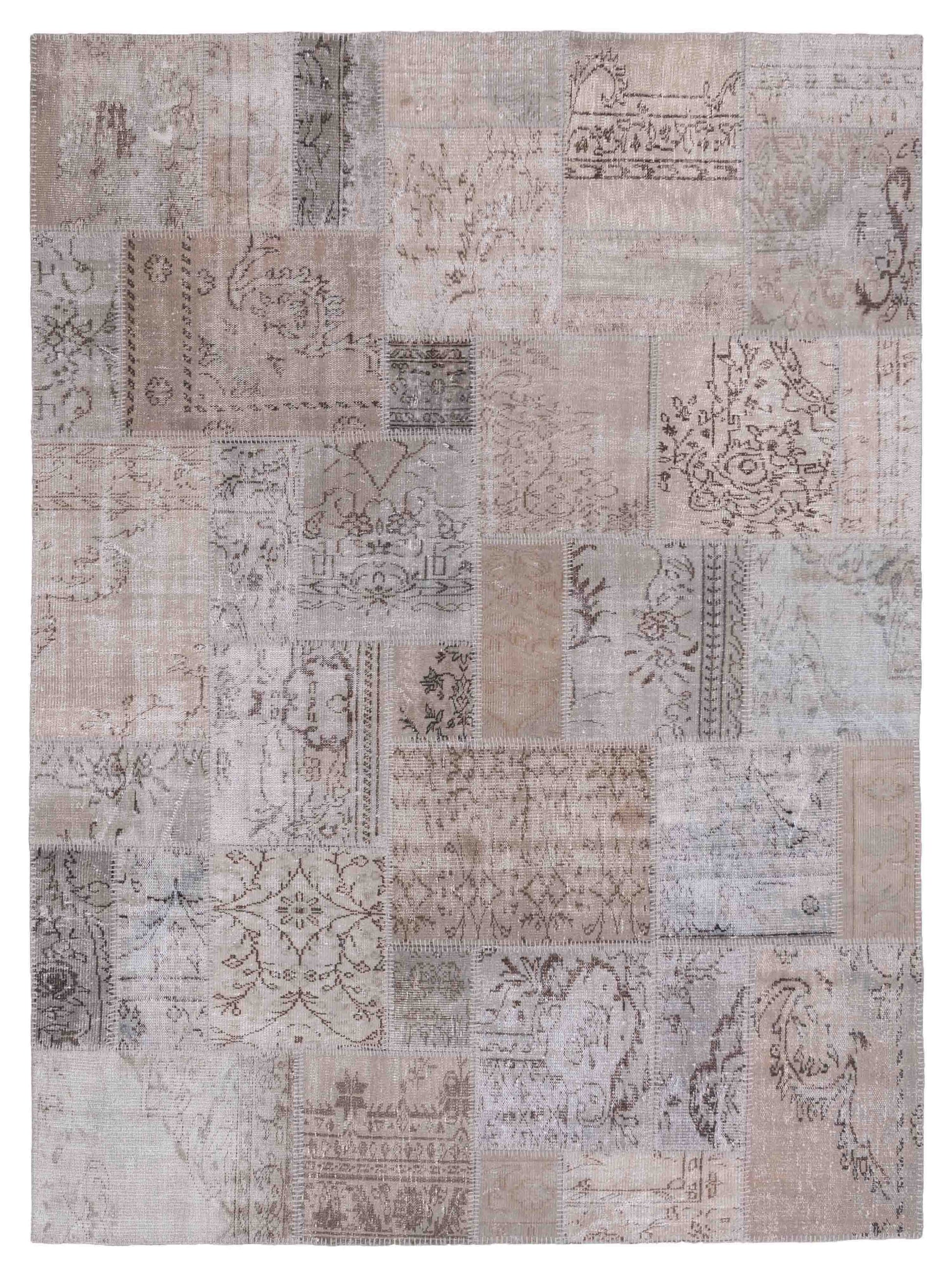Pasha Turkish Vestige Patchwork  Silver  Contemporary