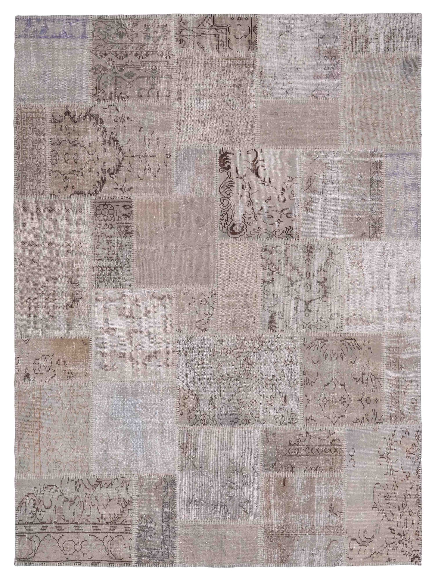 Pasha Turkish Vestige Patchwork  Silver  Contemporary