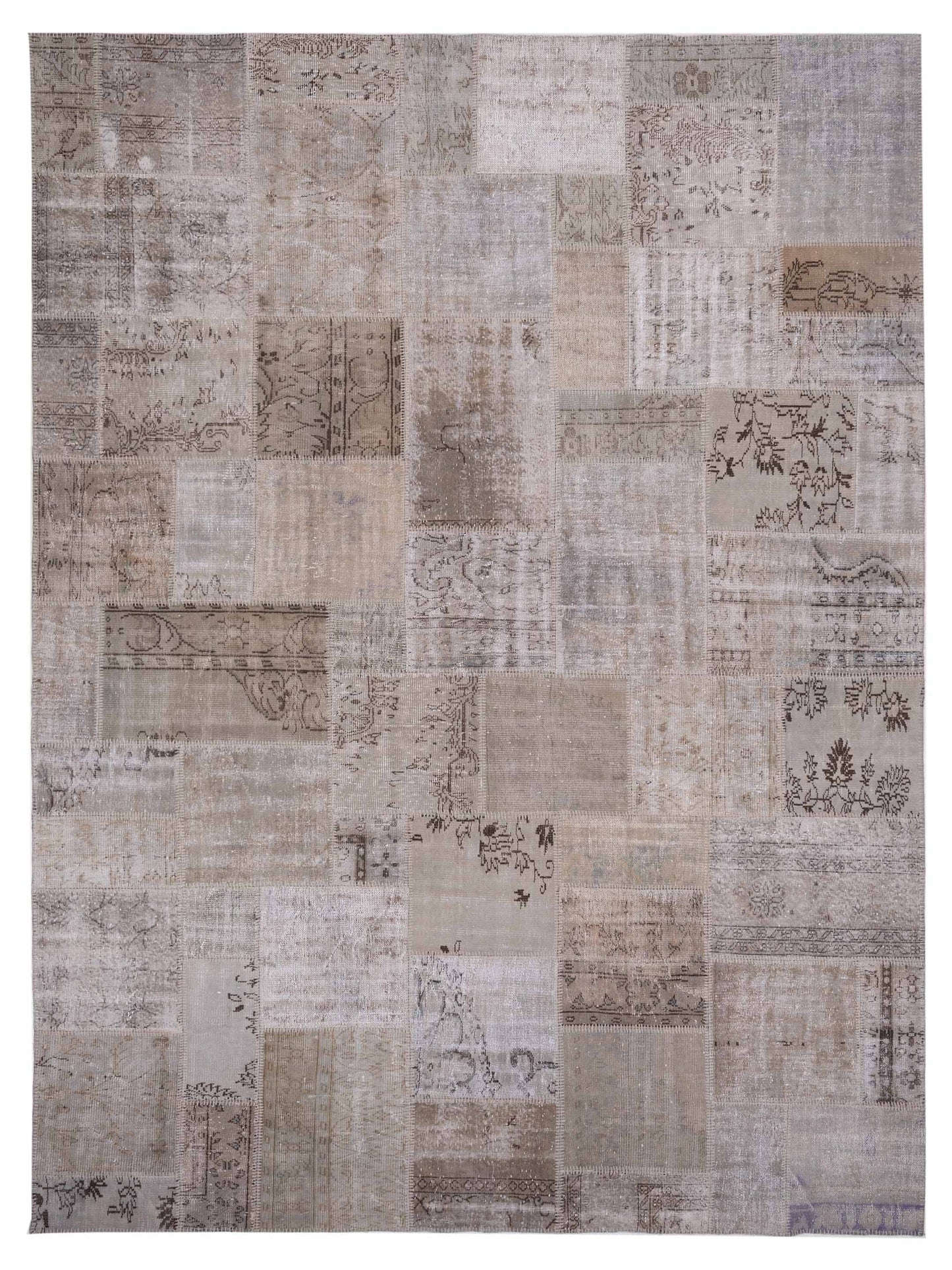 Pasha Turkish Vestige Patchwork  Silver  Contemporary