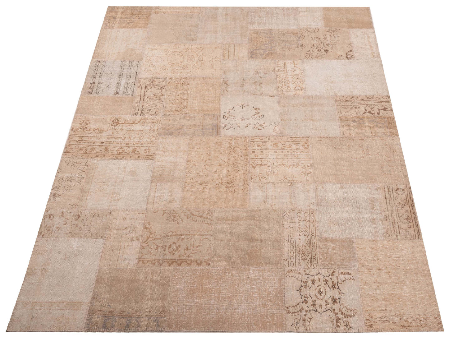 Patchwork Natural 9x11.11 Hand Knotted Rug