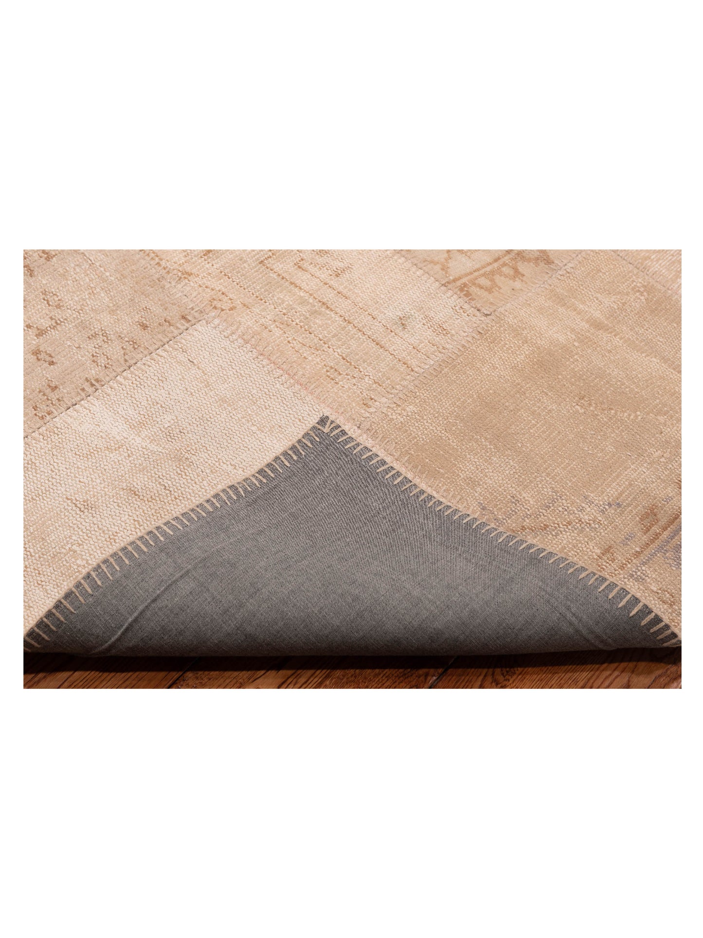 Patchwork Natural 9x11.11 Hand Knotted Rug