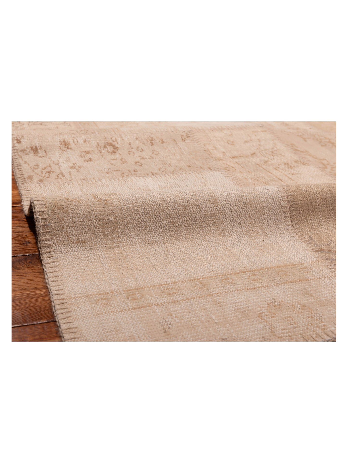 Patchwork Natural 9x11.11 Hand Knotted Rug