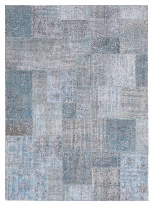 Pasha Turkish Vestige Patchwork  Light Blue  Contemporary