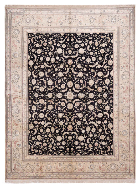 Pasha Pure Silk  Black Ivory Traditional