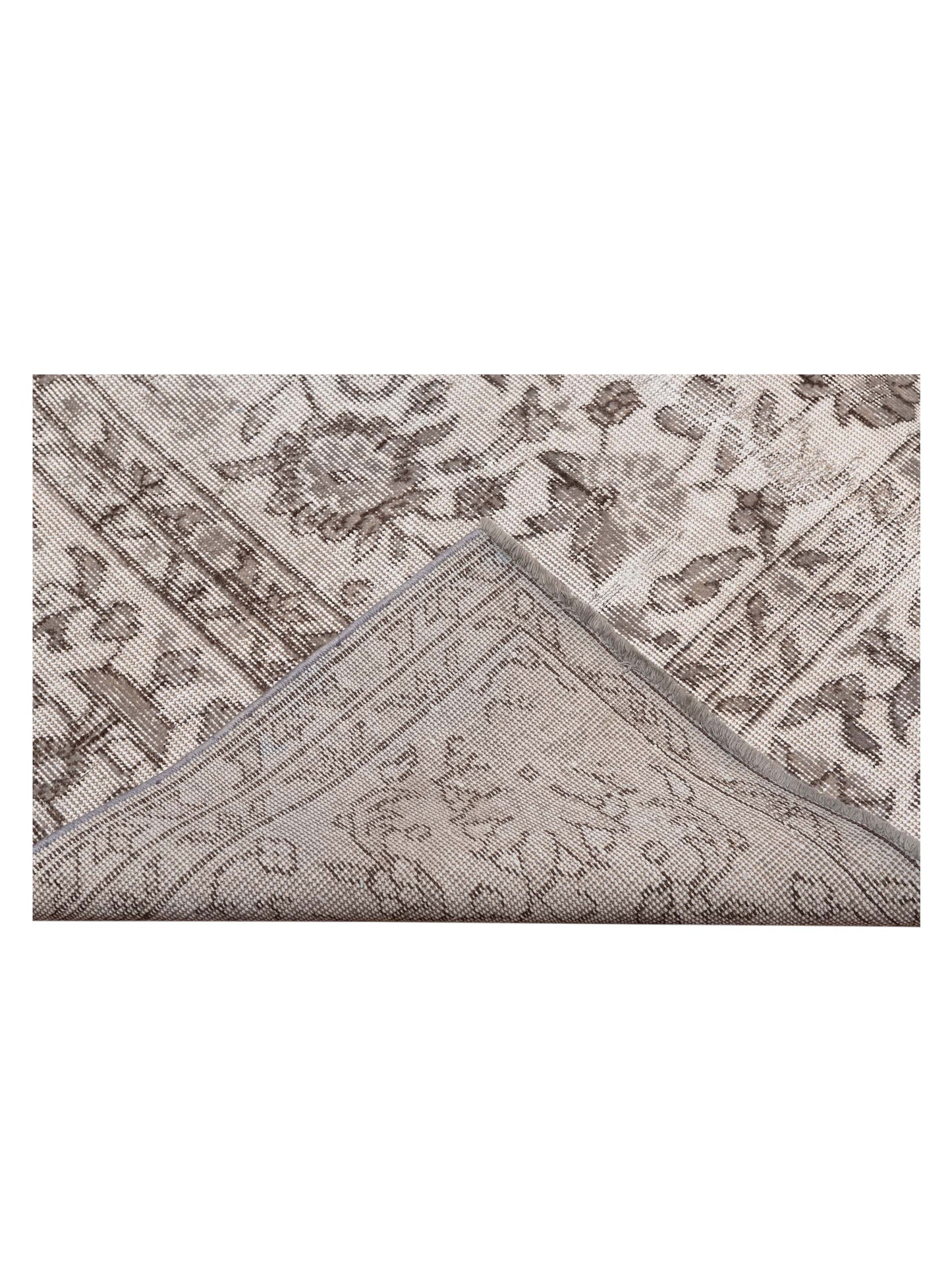 Vintage Silver 8x10.8 Hand Knotted Rug