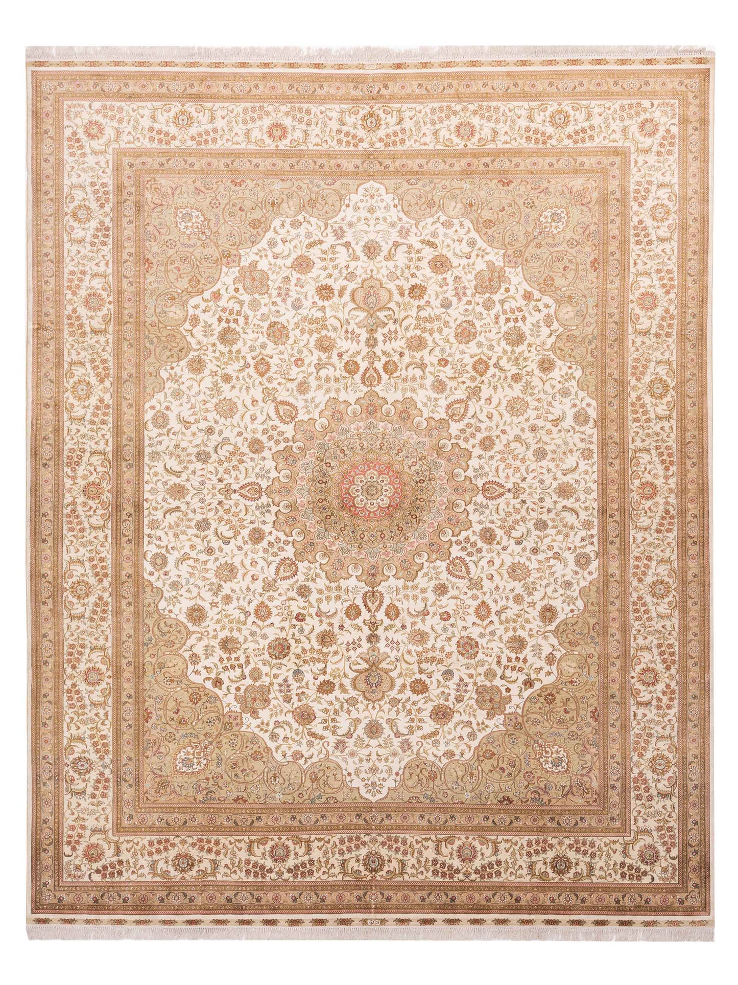 Pasha Pure Silk  Ivory Ivory Traditional