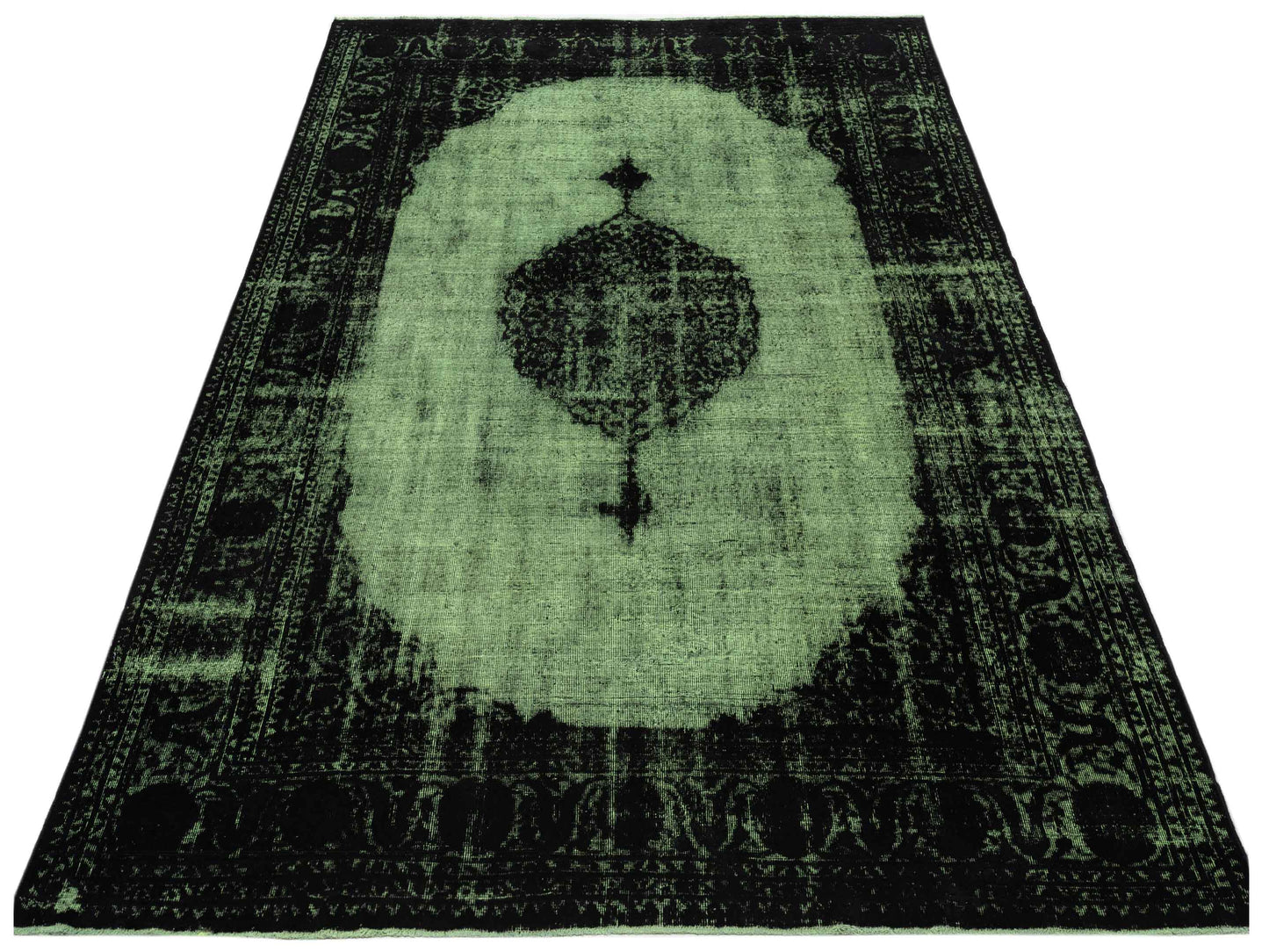 Vintage Green 8.5x11.9 Hand Knotted Rug