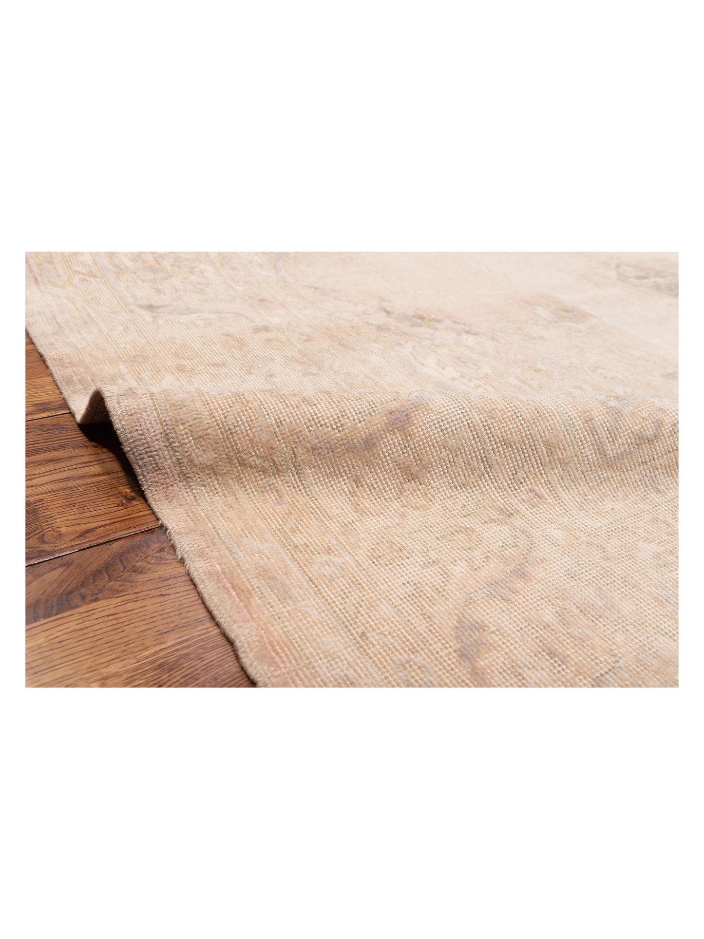 Vintage Ivory 7.4x10.10 Hand Knotted Rug