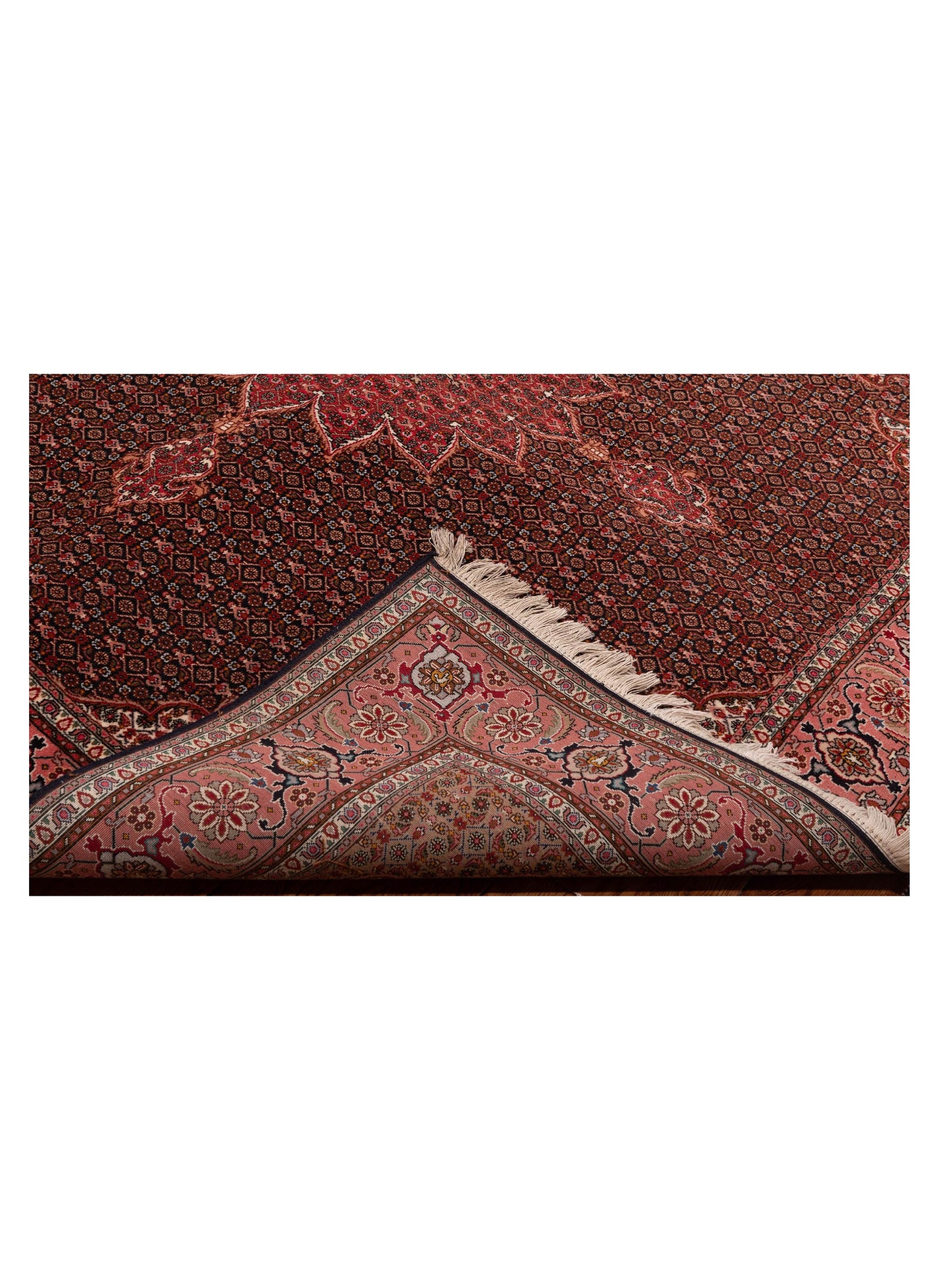 Silkara Black Pink 6.8x6.8 Hand Knotted Rug