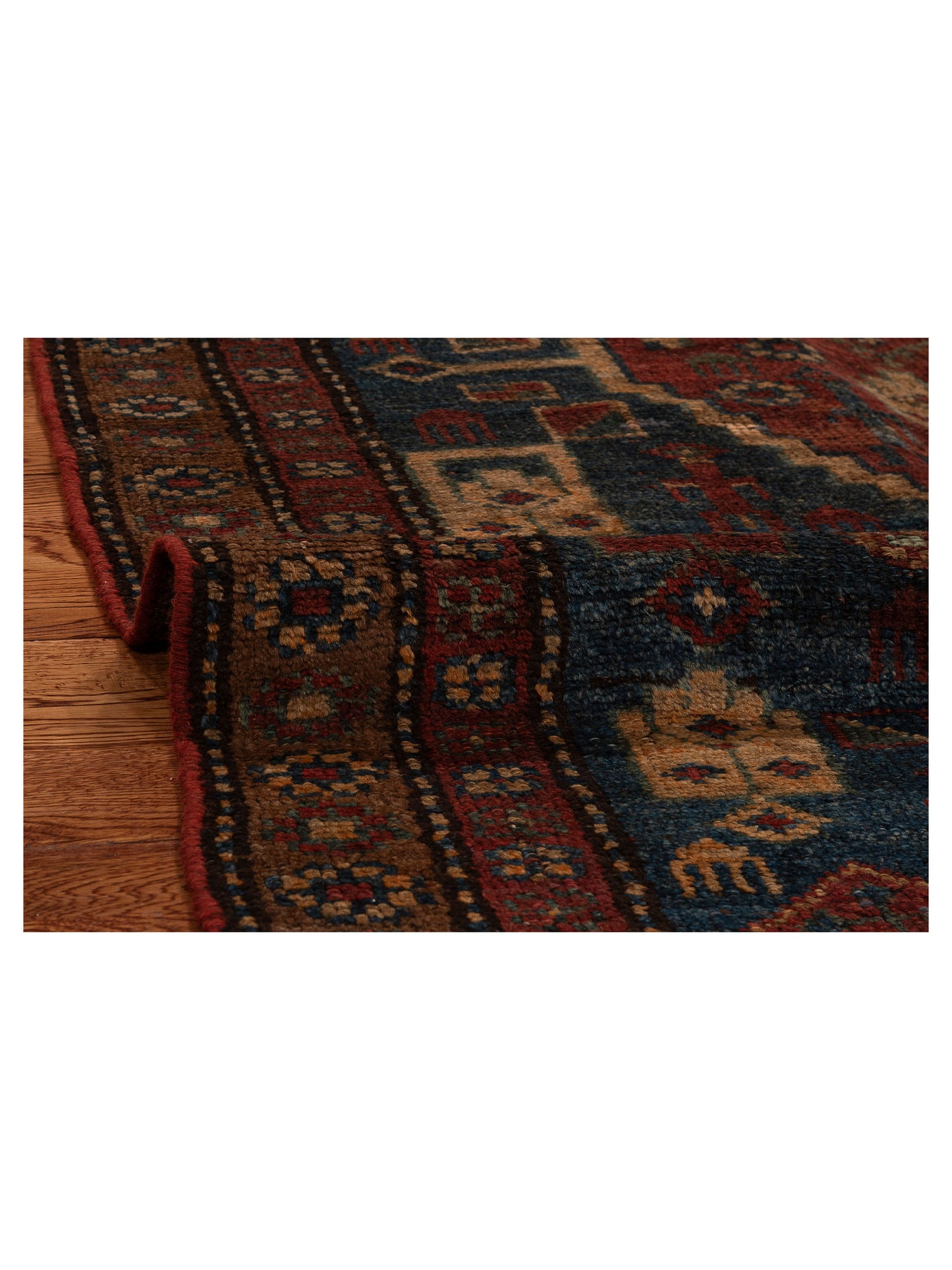 Nomadra Blue Brown 4x6 Hand Knotted Rug