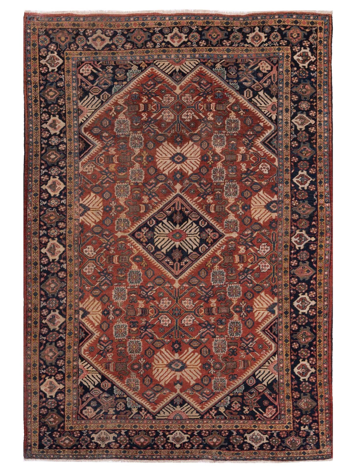 Pasha Antique Heirloom  Red Navy Traditional