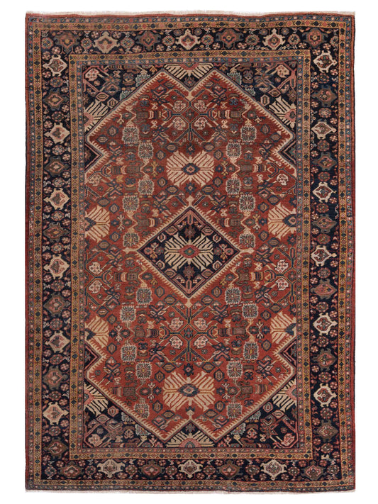 Pasha Antique Heirloom  Red Navy Traditional