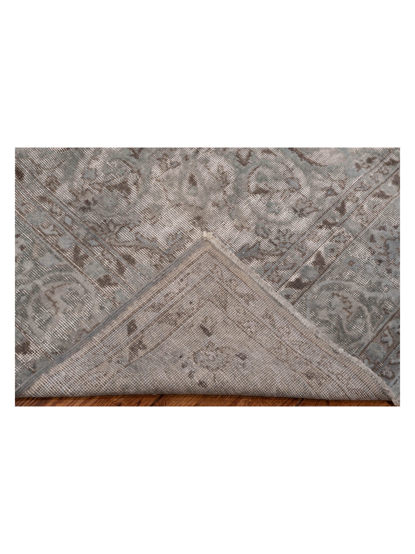 Vintage Gray 7.3x10.9 Hand Knotted Rug