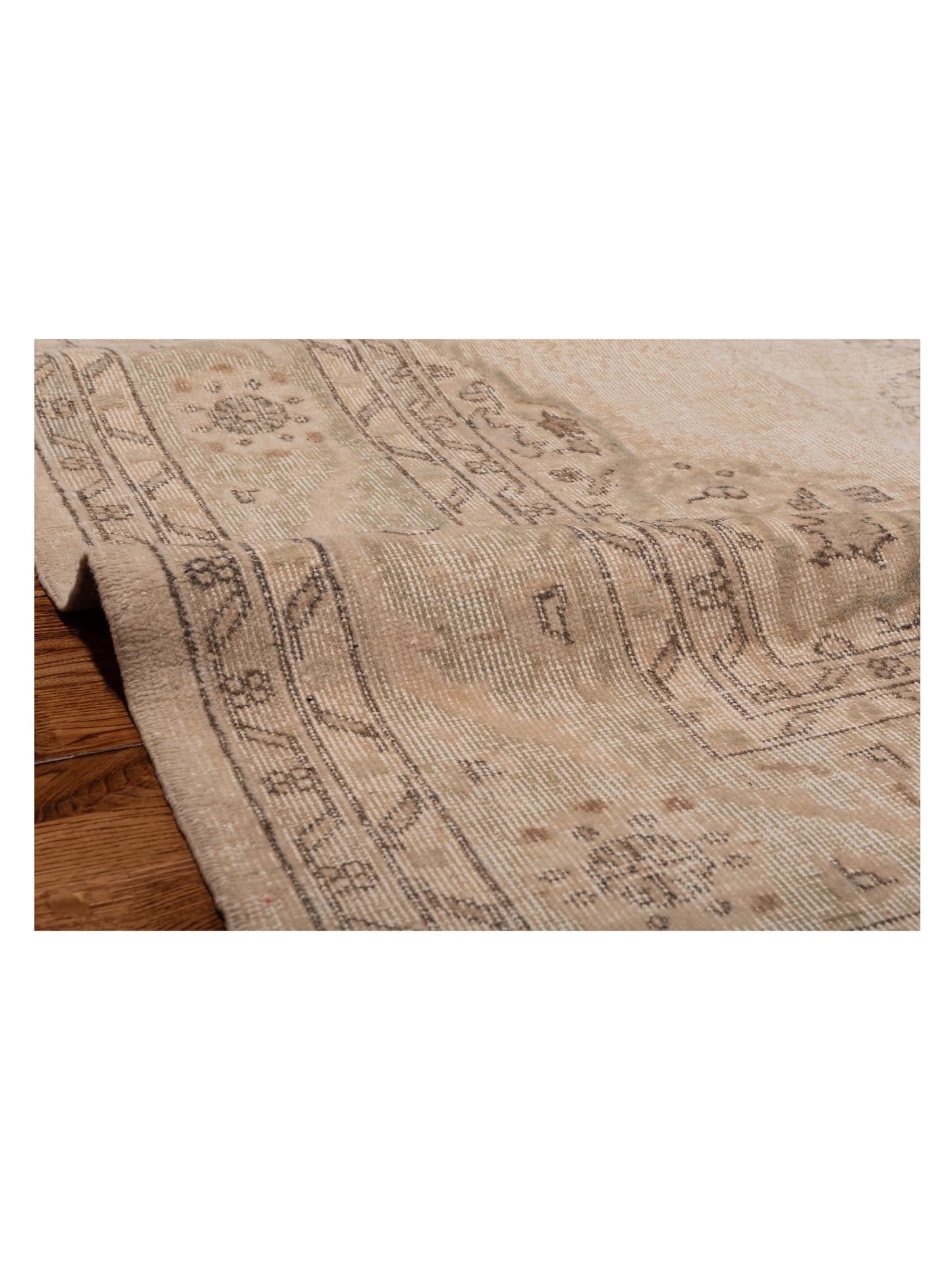 Vintage Natural 9.5x12.6 Hand Knotted Rug