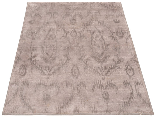 Tenzari Silver Green 6x6 Hand Knotted Rug
